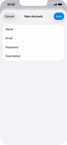 Press Description and key in the required name. Press Description and key in the required name.