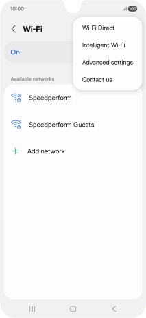 Press Intelligent Wi-Fi. Press Intelligent Wi-Fi.