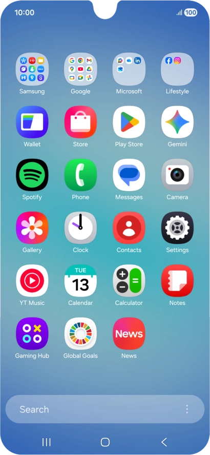 Press Gallery and go to the required folder. Press Gallery and go to the required folder.