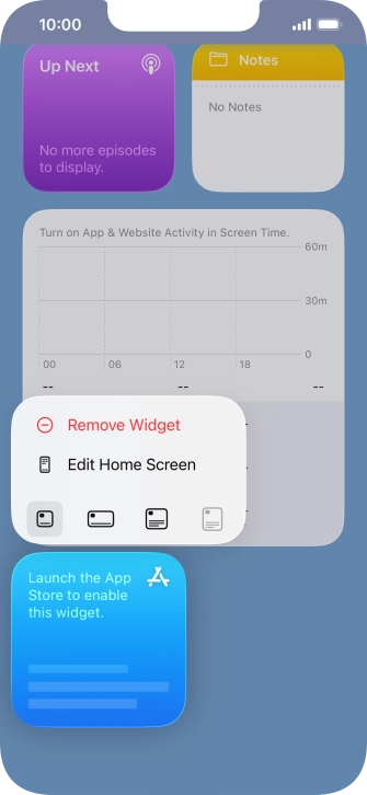 Press Remove Widget. Press Remove Widget.