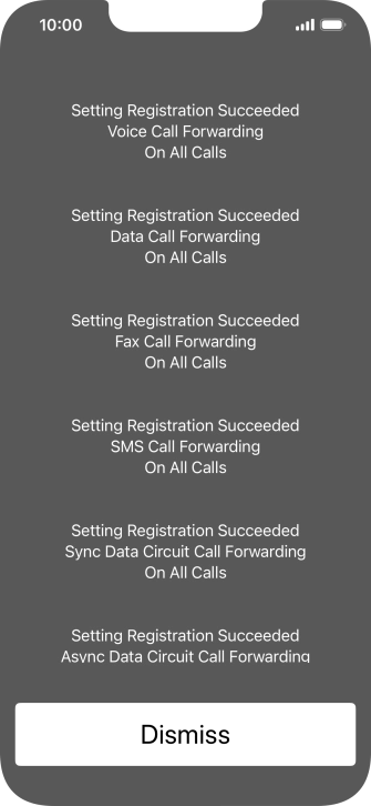 Press Dismiss. Press Dismiss.