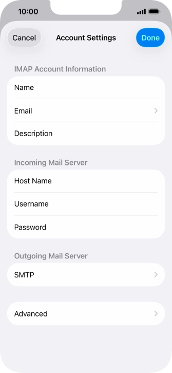 Press SMTP. Press SMTP.