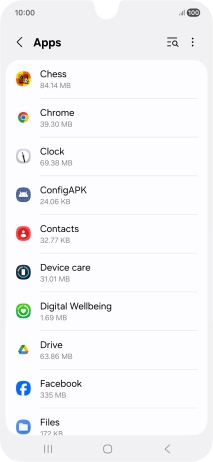 Press the required app. Press the required app.