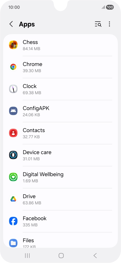 Press the required app. Press the required app.