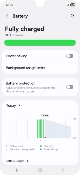 Press Power saving. Press Power saving.