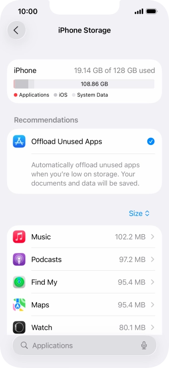 Press the required app. Press the required app.