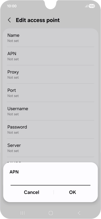 Key in live.vodafone.com and press OK. Key in live.vodafone.com and press OK.