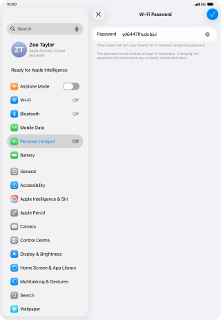 Press the confirm icon. Press the confirm icon.