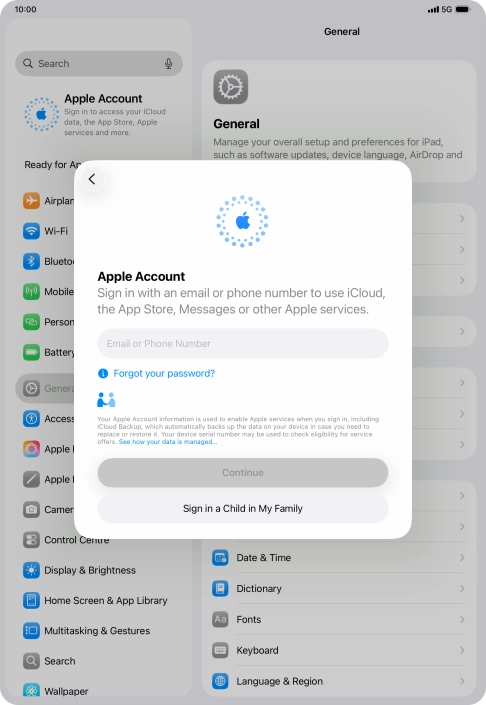 Press Email or Phone Number and key in the username for your Apple Account. Press Email or Phone Number and key in the username for your Apple Account.