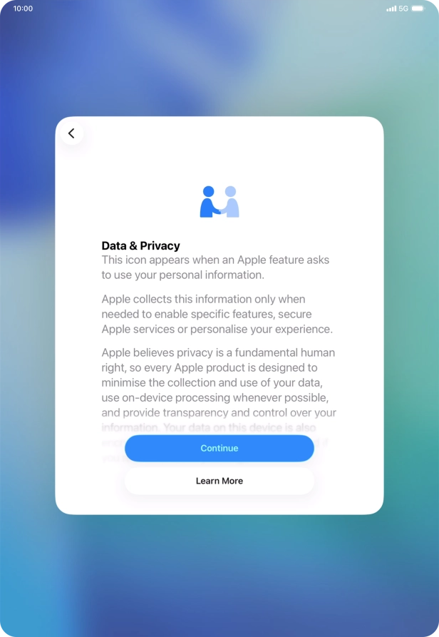 Press Continue. Press Continue.