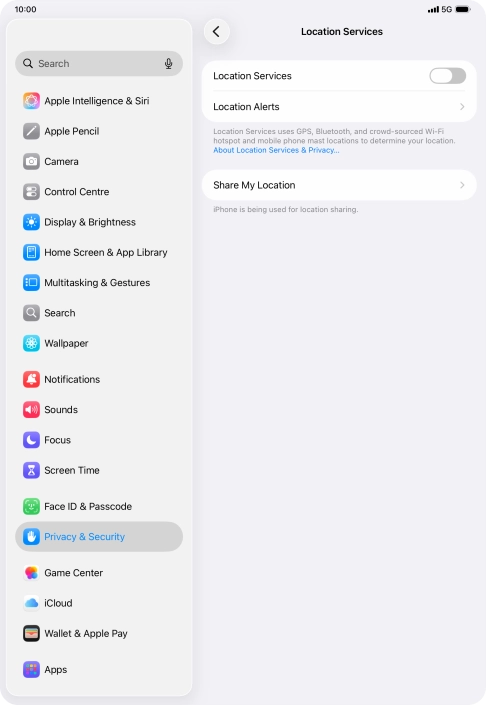 Press the indicator next to Press the indicator next to