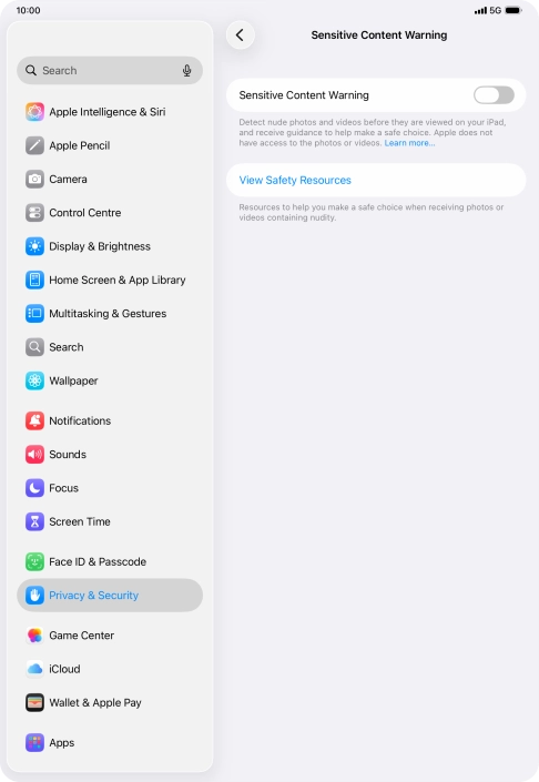 Press the indicator next to Press the indicator next to