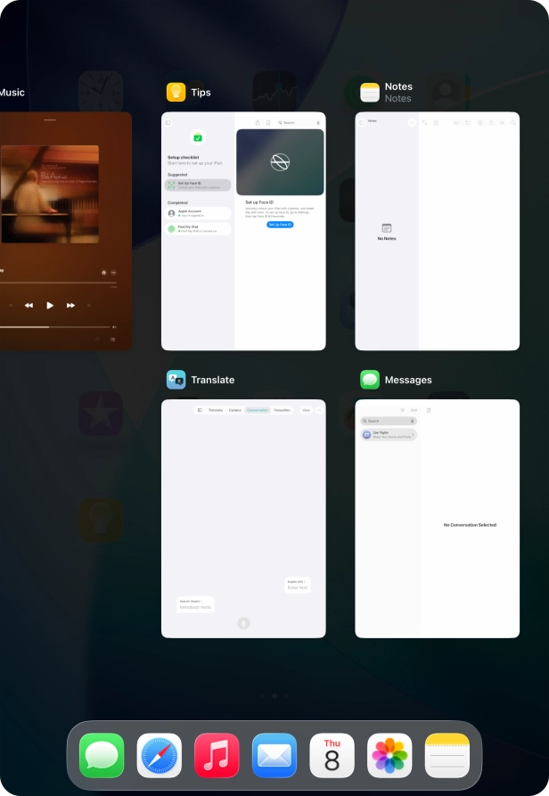 Slide upwards on the required application to end it. Slide upwards on the required application to end it.