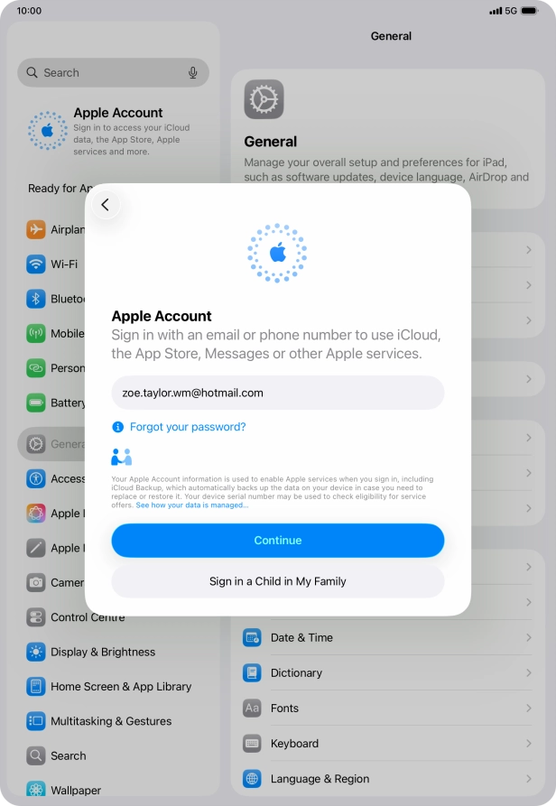 Press Continue. Press Continue.