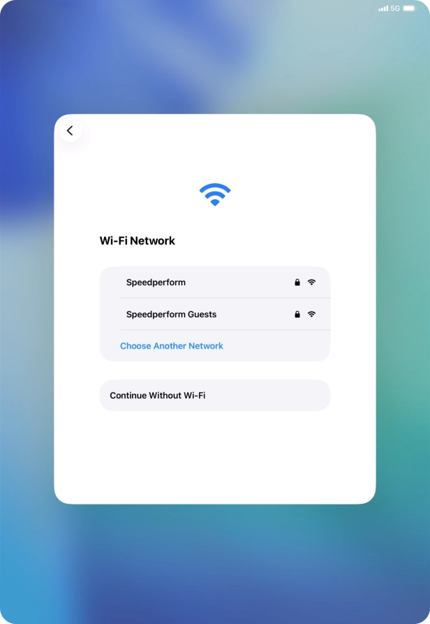 Press the required Wi-Fi network. Press the required Wi-Fi network.