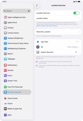Press the required app. Press the required app.