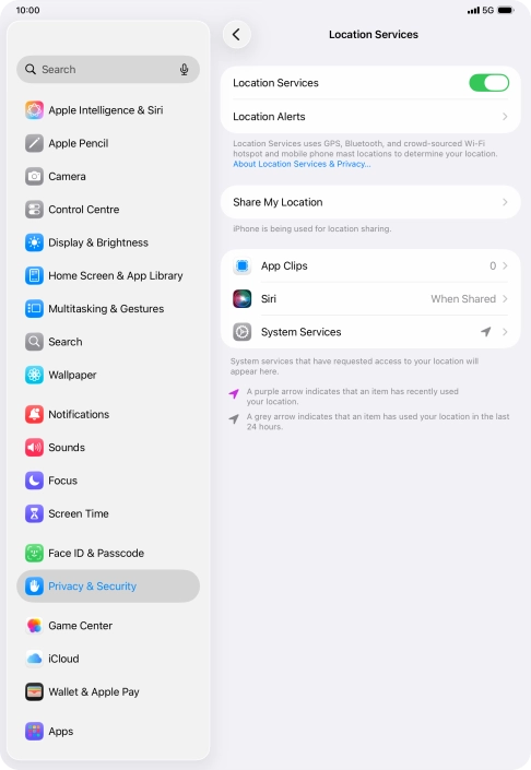 Press the required app. Press the required app.