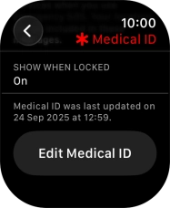 Press Edit Medical ID. Press Edit Medical ID.
