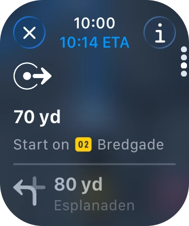 Press the end icon. Press the end icon.