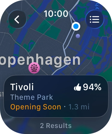 Press the required destination. Press the required destination.