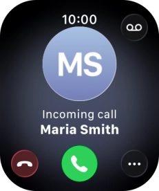 Press the Digital Crown when you get a call. Press the Digital Crown when you get a call.