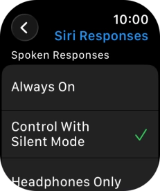 Press the required setting. Press the required setting.