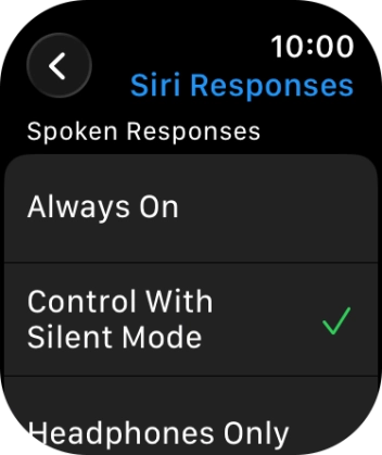 Press the required setting. Press the required setting.