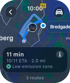 Press the transport type icon. Press the transport type icon.