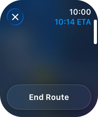Press End Route. Press End Route.