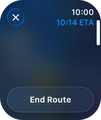Press End Route. Press End Route.