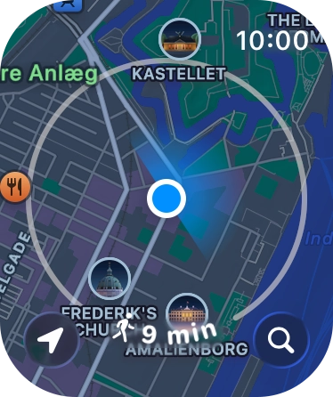 Press the search icon. Press the search icon.