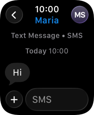 Press SMS. Press SMS.