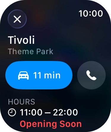 Press the start journey icon. Press the start journey icon.