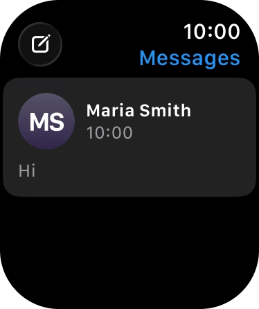 Press the required text message. Press the required text message.