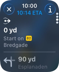 Press the end icon. Press the end icon.