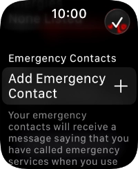 Press Add Emergency Contact and follow the instructions on the screen to key in your emergency info and emergency contacts. Press Add Emergency Contact and follow the instructions on the screen to key in your emergency info and emergency contacts.