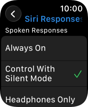 Press the required setting. Press the required setting.