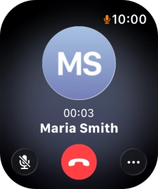 Press the end call icon to end the call and return to the home screen. Press the end call icon to end the call and return to the home screen.