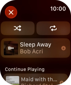 Press the shuffle icon to turn the function on or off. Press the shuffle icon to turn the function on or off.