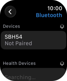 Press the required Bluetooth device. Press the required Bluetooth device.