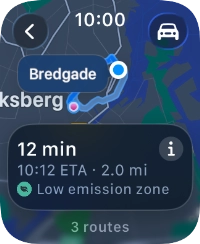 Press the transport type icon. Press the transport type icon.