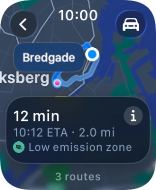 Press the transport type icon. Press the transport type icon.