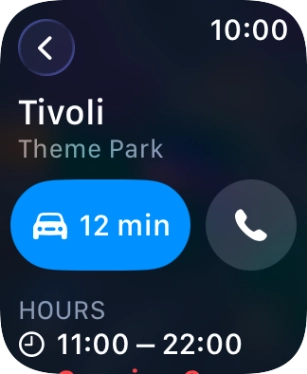 Press the start journey icon. Press the start journey icon.