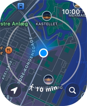 Press the search icon. Press the search icon.