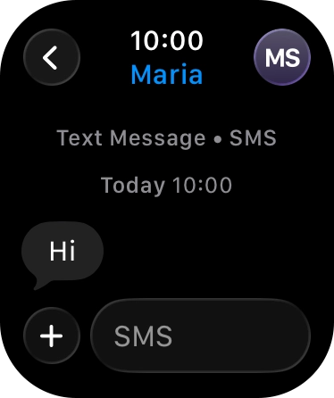 Press SMS. Press SMS.