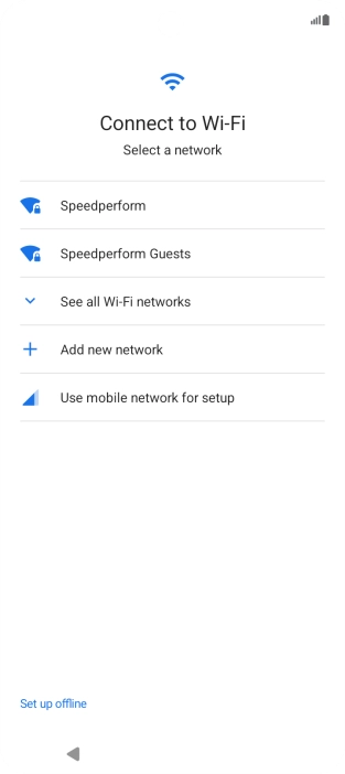Press the required Wi-Fi network. Press the required Wi-Fi network.
