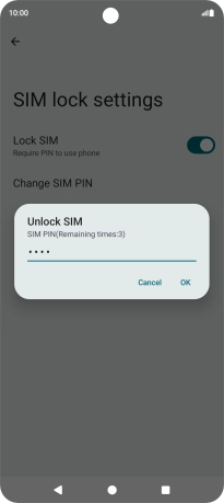 Key in your PIN and press OK. Key in your PIN and press OK.