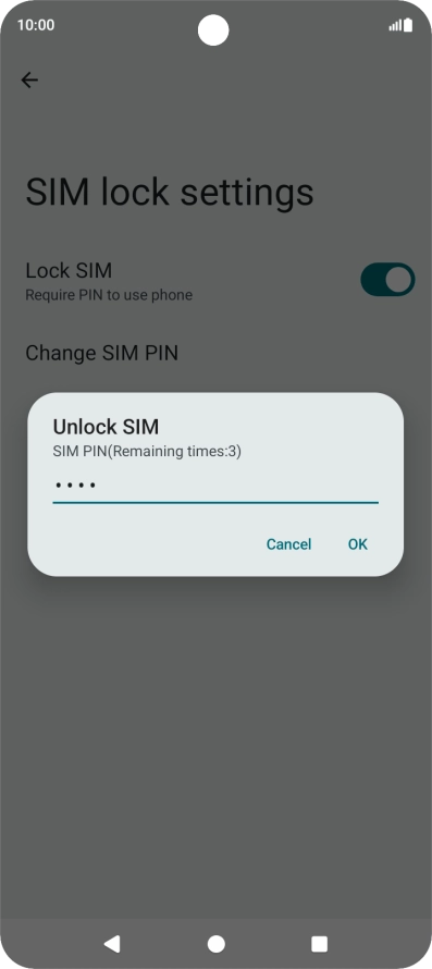 Key in your PIN and press OK. Key in your PIN and press OK.