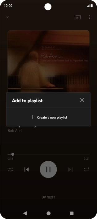 Press Create a new playlist. Press Create a new playlist.