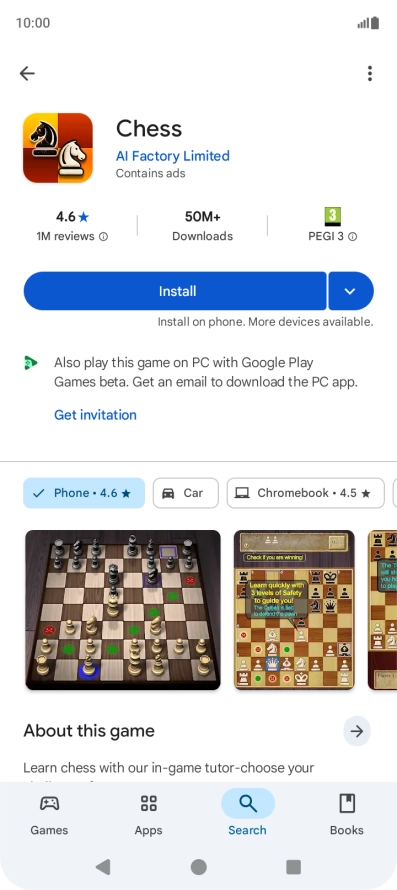 Press Install and follow the instructions on the screen to install the app. Press Install and follow the instructions on the screen to install the app.